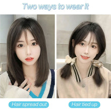 Load image into Gallery viewer, Synthetic Long Straight U-Shaped Half Head Wig Piece for Women Black Brown Clips in Hair Extension Natural Fake Hairpieces
