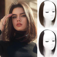 Load image into Gallery viewer, Synthetic Long Straight U-Shaped Half Head Wig Piece for Women Black Brown Clips in Hair Extension Natural Fake Hairpieces
