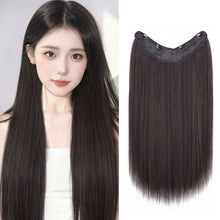 Load image into Gallery viewer, Wig Women's Long Hair One-piece U-shaped Extension Natural Invisible and Seamless Imitation Long Straight Hair Patch Wig
