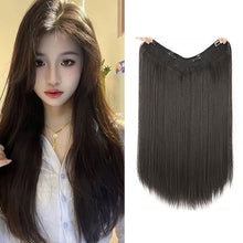 Load image into Gallery viewer, Wig Women's Long Hair One-piece U-shaped Extension Natural Invisible and Seamless Imitation Long Straight Hair Patch Wig
