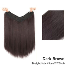 Load image into Gallery viewer, Wig Women's Long Hair One-piece U-shaped Extension Natural Invisible and Seamless Imitation Long Straight Hair Patch Wig
