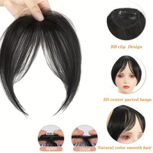 Load image into Gallery viewer, Eight Character Bangs Hair Clip Women's Top Hair Replacement Fluffy Seamless Bangs Hair Clip Women Girl Wig False Hair Piece
