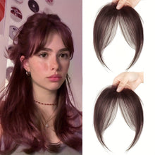 Load image into Gallery viewer, Eight Character Bangs Hair Clip Women's Top Hair Replacement Fluffy Seamless Bangs Hair Clip Women Girl Wig False Hair Piece
