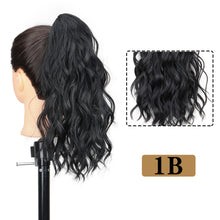 Load image into Gallery viewer, Premium Synthetic Curly Claw Clip in Ponytail Daily Use Blonde Short Hairpiece Fluffy False Hair Lady Pigtail Hair Extensions
