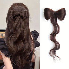 Load image into Gallery viewer, Bowknot Claw Clamp Shape Hair Bun Synthetic Clip in Hair Extensions Hair Accessories Suitable for Women's Daily Use
