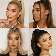 Load image into Gallery viewer, Half Up Half Down Ponytail Extension Set Long Flipped Out Clip on Hair Extensions Versatile Style Women Ponytail Wig Hairpieces
