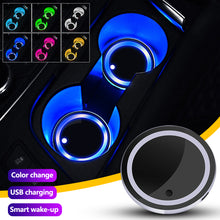 Load image into Gallery viewer, Universal Car LED Triangle Window Light 7-Color RGB Ambient Lighting Motion Sensor Control Interior Atmosphere Lamp
