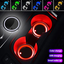 Load image into Gallery viewer, Universal Car LED Triangle Window Light 7-Color RGB Ambient Lighting Motion Sensor Control Interior Atmosphere Lamp

