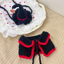 Load image into Gallery viewer, Miniature Halloween Hand-knitted Magic Academy Style Costume with Hat Scarf for 17cm Labubu Cute DIY Doll Clothes Lovely Outfit Gifts
