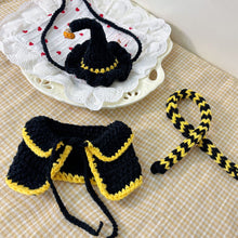 Load image into Gallery viewer, Miniature Halloween Hand-knitted Magic Academy Style Costume with Hat Scarf for 17cm Labubu Cute DIY Doll Clothes Lovely Outfit Gifts
