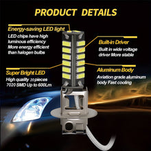 Load image into Gallery viewer, 24V H1/H3 Truck LED Fog Light Bulbs 7020 20SMD Waterproof Anti-Fog Lamp Front &amp; Rear Fog Light Vehicle Lighting
