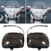 Load image into Gallery viewer, Pair Motorcycle Indicators Turn Signal light Side LED Rear Rearview Mirror Turn Signal Fit For Honda Goldwing GL1800 2001-2017 Assembly

