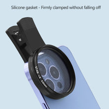 Load image into Gallery viewer, 52mm Rotatable Adjustable Phone Star Filter Lens Firelight Lens for Jewelry Accessories Night Photography Sparkling Effect Capture
