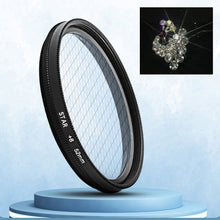 Load image into Gallery viewer, 52mm Rotatable Adjustable Phone Star Filter Lens Firelight Lens for Jewelry Accessories Night Photography Sparkling Effect Capture
