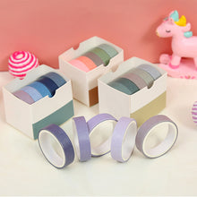 Load image into Gallery viewer, Card Lover 5 Rolls Basic Series Journal Colourful Washi Tape Scrapbooking Morandi Color Masking Tape Journaling Material
