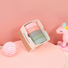 Load image into Gallery viewer, Card Lover 5 Rolls Basic Series Journal Colourful Washi Tape Scrapbooking Morandi Color Masking Tape Journaling Material
