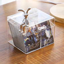 Load image into Gallery viewer, Blind Box Photo Card Storage Case Acrylic Transparent Holder for Pop Mart Name Cards Compartment Flip-Lid Organizer Box
