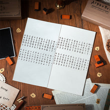 Load image into Gallery viewer, 70 Pieces Vintage-Style Wooden Stamp Set Box Cross-Border Upper Lowercase English Letters Numbers Symbols Stamps for Scrapbooking Craft Use
