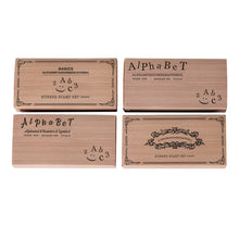 Load image into Gallery viewer, 70 Pieces Vintage-Style Wooden Stamp Set Box Cross-Border Upper Lowercase English Letters Numbers Symbols Stamps for Scrapbooking Craft Use

