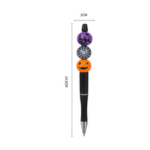 Load image into Gallery viewer, Pumpkin Spider Witch Halloween Devil Alien Theme DIY Beaded Ballpoint Pen&amp;Wooden Silicone Bead Pendant Set
