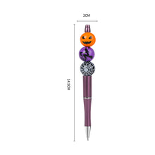 Load image into Gallery viewer, Pumpkin Spider Witch Halloween Devil Alien Theme DIY Beaded Ballpoint Pen&amp;Wooden Silicone Bead Pendant Set
