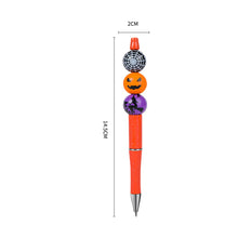 Load image into Gallery viewer, Pumpkin Spider Witch Halloween Devil Alien Theme DIY Beaded Ballpoint Pen&amp;Wooden Silicone Bead Pendant Set
