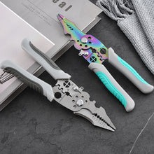 Load image into Gallery viewer, Wire Stripper Decrustation Pliers Adjustable Electrical Wire Stripping Tool Non-slip Wire Stripper Crimper for Electrical Cable
