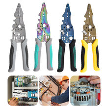 Load image into Gallery viewer, Wire Stripper Decrustation Pliers Adjustable Electrical Wire Stripping Tool Non-slip Wire Stripper Crimper for Electrical Cable
