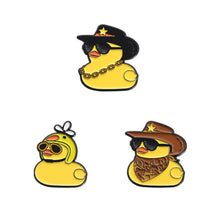 Load image into Gallery viewer, Cute Yellow Duck Enamel Pins Cartoon Cowboy Duck Lovely Animal Collection Brooches Lapel Badge Jewelry Gifts For Friends
