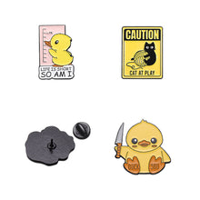 Load image into Gallery viewer, Cute Yellow Duck Enamel Pins Cartoon Cowboy Duck Lovely Animal Collection Brooches Lapel Badge Jewelry Gifts For Friends
