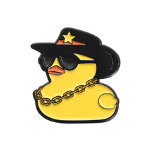 Load image into Gallery viewer, Cute Yellow Duck Enamel Pins Cartoon Cowboy Duck Lovely Animal Collection Brooches Lapel Badge Jewelry Gifts For Friends

