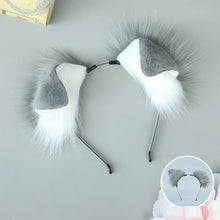 Load image into Gallery viewer, Furry Anime Dog Ear Headband Tail Cartoon Comic-Con Cosplay Accessories Plush Simulation Animal Ears Tail
