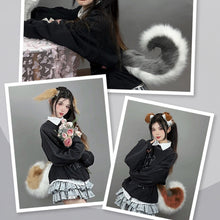 Load image into Gallery viewer, Furry Anime Dog Ear Headband Tail Cartoon Comic-Con Cosplay Accessories Plush Simulation Animal Ears Tail
