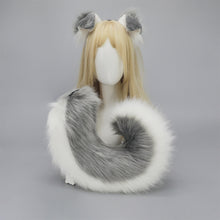 Load image into Gallery viewer, Furry Anime Dog Ear Headband Tail Cartoon Comic-Con Cosplay Accessories Plush Simulation Animal Ears Tail
