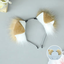 Load image into Gallery viewer, Furry Anime Dog Ear Headband Tail Cartoon Comic-Con Cosplay Accessories Plush Simulation Animal Ears Tail
