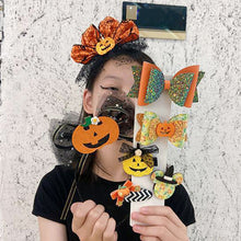 Load image into Gallery viewer, Fashionable Halloween Elements Pumpkin Hairband Single Piece Multi-Color Cute Girls Halloween Gift
