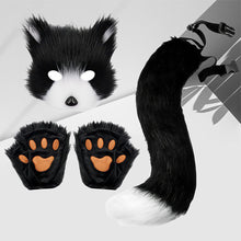 Load image into Gallery viewer, Foxes Mask+Tail +Gloves Set Halloween Cosplays Costume Accessorie Theme Party Dress Up Props Carnival Party Costumes Accessories
