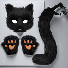 Load image into Gallery viewer, Foxes Mask+Tail +Gloves Set Halloween Cosplays Costume Accessorie Theme Party Dress Up Props Carnival Party Costumes Accessories
