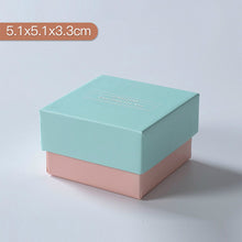 Load image into Gallery viewer, Unique Enamel Floral Couple Rings S925 Sterling Silver Peach Blossom Adjustable Matching Rings with Gift Box
