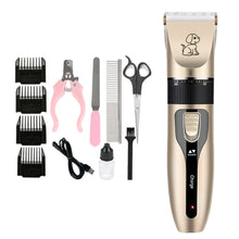 Load image into Gallery viewer, Pet Hair Clipper Set Cat/Dog Grooming Pet Trimmer for Animals with Comb Attachments for Thick Fur Claw Pedicure Artifact Rechargeable Shaver
