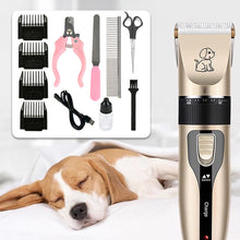 Load image into Gallery viewer, Pet Hair Clipper Set Cat/Dog Grooming Pet Trimmer for Animals with Comb Attachments for Thick Fur Claw Pedicure Artifact Rechargeable Shaver
