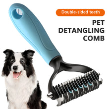 Load image into Gallery viewer, Pet Detangling Comb Dog Dematting Cat Grooming Brush Deshedding Tool Stainless Steel Anti-Slip Handle For Mats and Tangles Pet Cleaning Supplies

