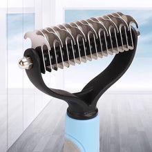 Load image into Gallery viewer, Pet Detangling Comb Dog Dematting Cat Grooming Brush Deshedding Tool Stainless Steel Anti-Slip Handle For Mats and Tangles Pet Cleaning Supplies
