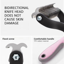 Load image into Gallery viewer, Pet Detangling Comb Dog Dematting Cat Grooming Brush Deshedding Tool Stainless Steel Anti-Slip Handle For Mats and Tangles Pet Cleaning Supplies

