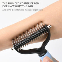 Load image into Gallery viewer, Pet Detangling Comb Dog Dematting Cat Grooming Brush Deshedding Tool Stainless Steel Anti-Slip Handle For Mats and Tangles Pet Cleaning Supplies
