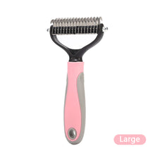 Load image into Gallery viewer, Pet Detangling Comb Dog Dematting Cat Grooming Brush Deshedding Tool Stainless Steel Anti-Slip Handle For Mats and Tangles Pet Cleaning Supplies

