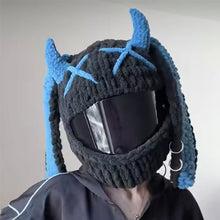 Load image into Gallery viewer, Motorcycle Helmet Covers Helmet Decorations Full Rabbit Plush Motocross Full Face Off Road Helmet Decoration Styling
