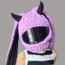 Load image into Gallery viewer, Motorcycle Helmet Covers Helmet Decorations Full Rabbit Plush Motocross Full Face Off Road Helmet Decoration Styling

