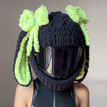 Load image into Gallery viewer, Motorcycle Helmet Covers Helmet Plush Bow Rabbit Ears Decorations Motocross Full Face Off Road Helmet Decoration Styling
