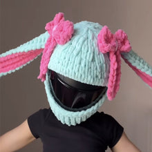 Load image into Gallery viewer, Motorcycle Helmet Covers Helmet Plush Bow Rabbit Ears Decorations Motocross Full Face Off Road Helmet Decoration Styling
